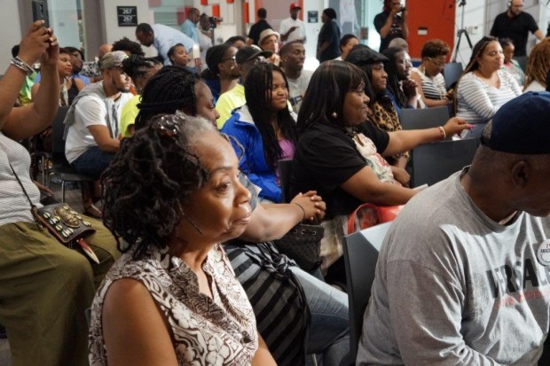 Longtime community activist Brenda Jones was among the more than 100 people who led the conversation at the R.I.S.E. Center in Southeast Washington, D.C. 